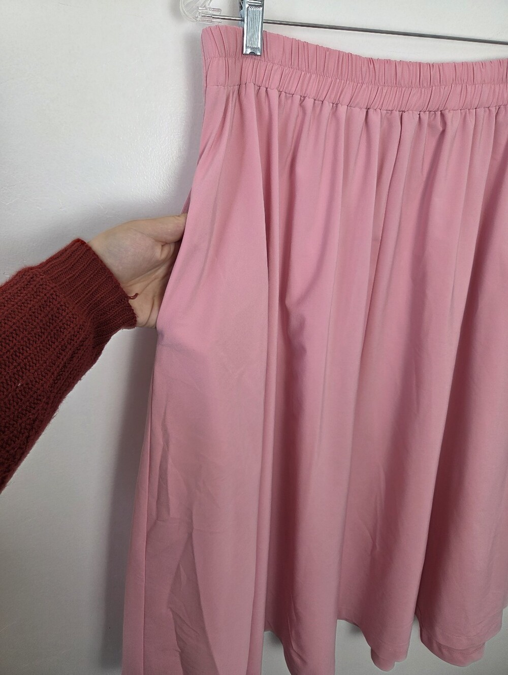 Belle Poque Pink A-Line High Waist Skirt Retro Modcloth Pin Up Rockabilly 50s XL - Picture 6 of 7